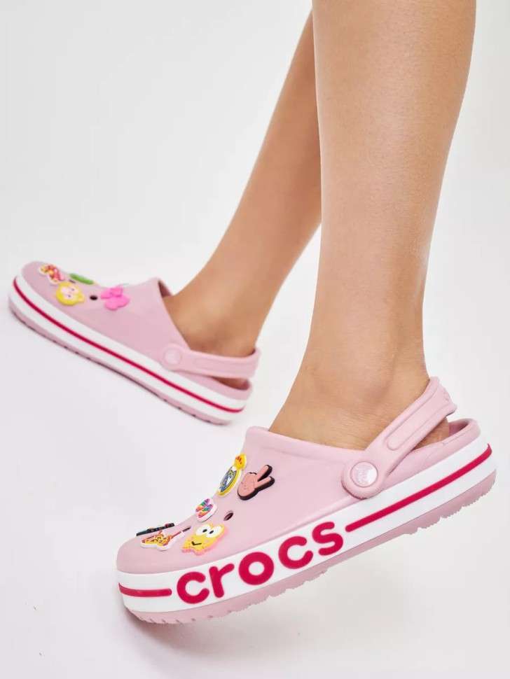 Дитячі Crocs для дівчинки Kids Bayaband Clog Ballerina Pink/Candy Pink — фото 3