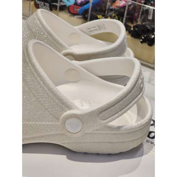 Crocs Класік Клог Білі Глітер Classic Clog Glitter White — фото 7