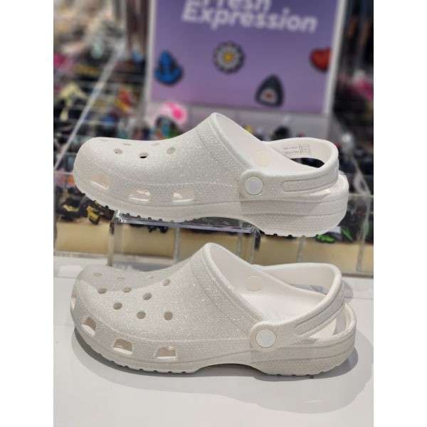 Crocs Класік Клог Білі Глітер Classic Clog Glitter White — фото 8