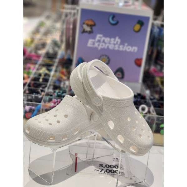 Crocs Класік Клог Білі Глітер Classic Clog Glitter White — фото 10