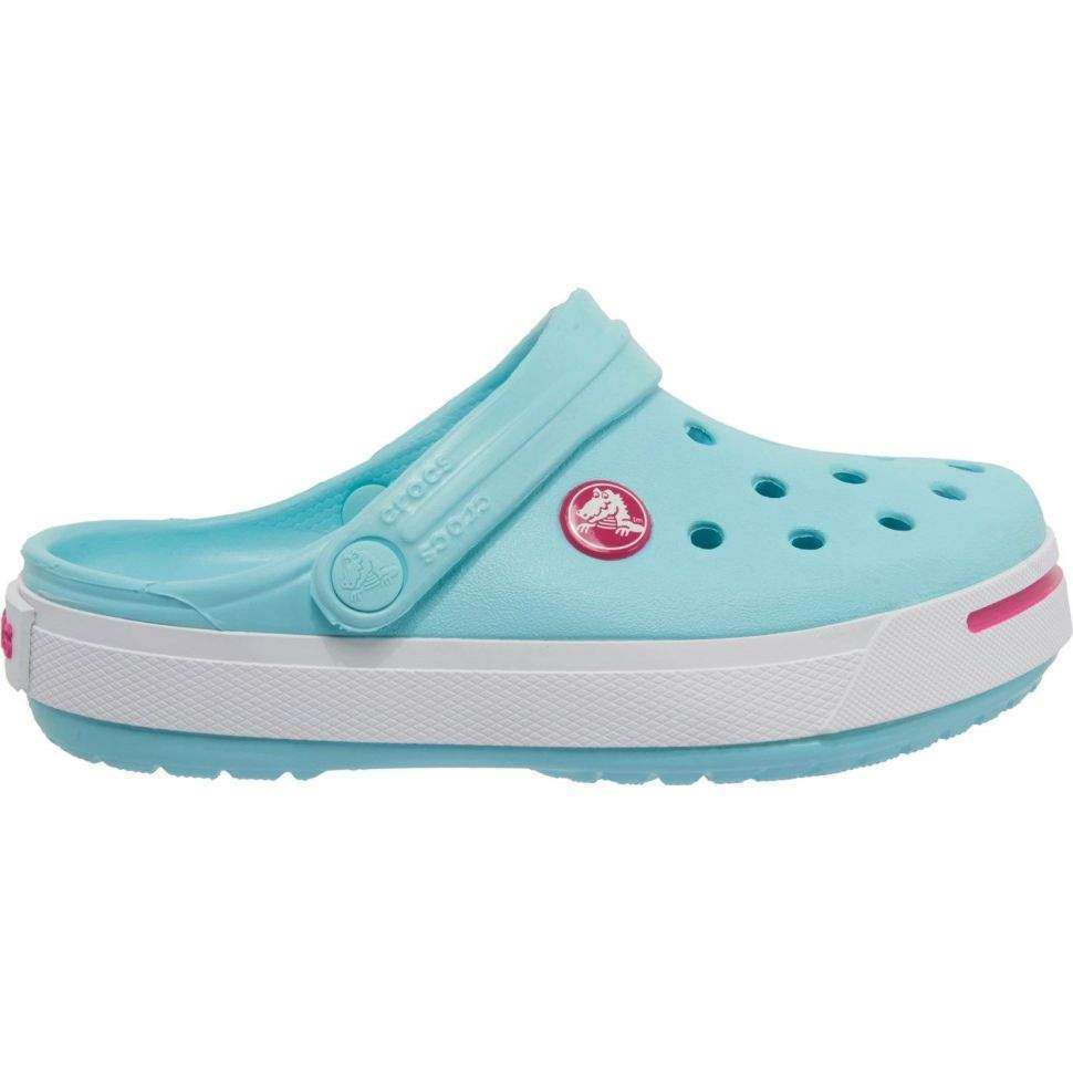 Дитячі Crocs для дівчинки Crocband II Kids Clogs Ice Blue/Candy Pink — фото 11