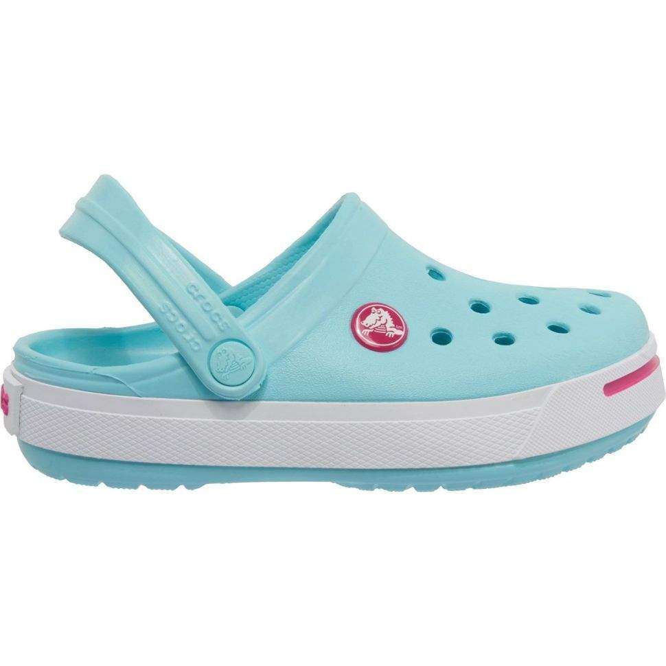 Дитячі Crocs для дівчинки Crocband II Kids Clogs Ice Blue/Candy Pink — фото 9
