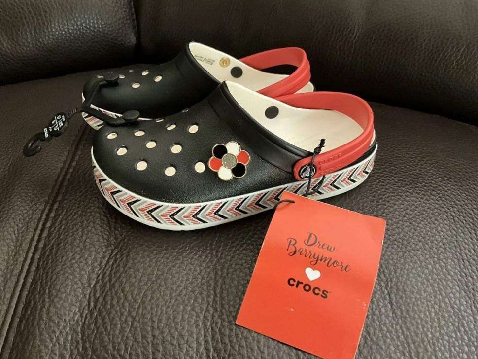 Дитячі Crocs-сабо для Дівчинки Crocs Drew X Crocband Chevron Clog Black/White — фото 4