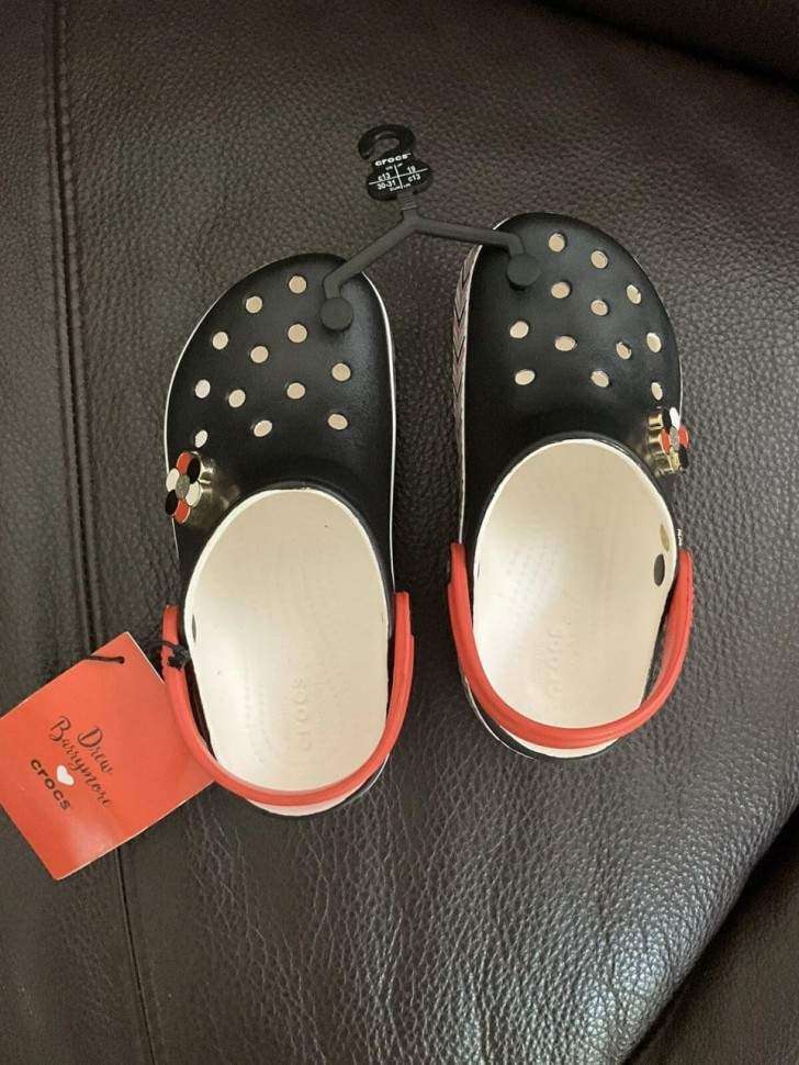 Дитячі Crocs-сабо для Дівчинки Crocs Drew X Crocband Chevron Clog Black/White — фото 7