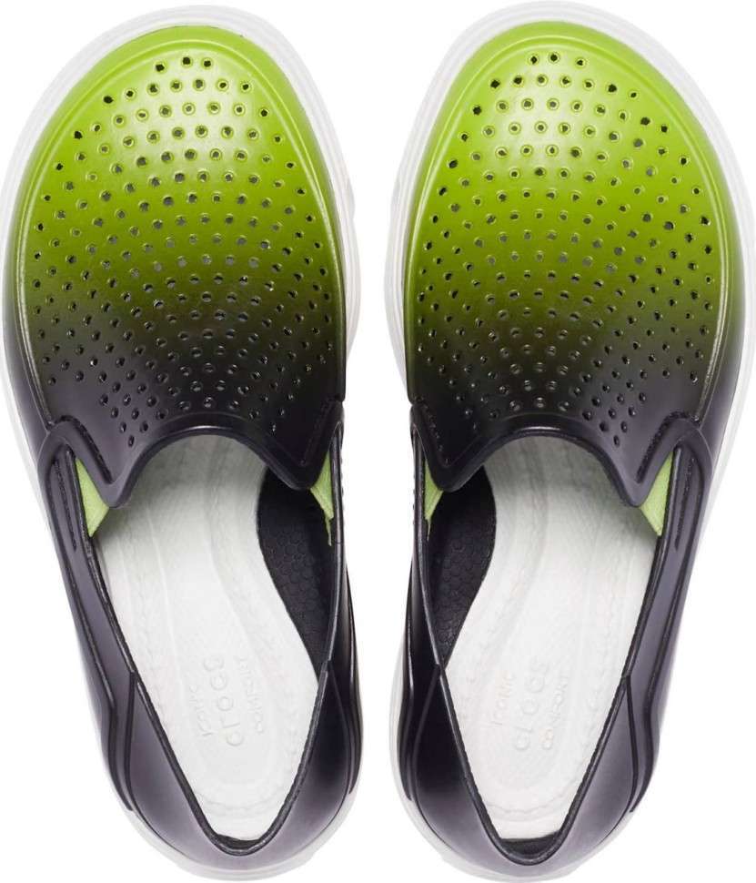 Crocs Мокасини для Хлопчика Citilane Roka Graphic Black Lime Punch — фото 5