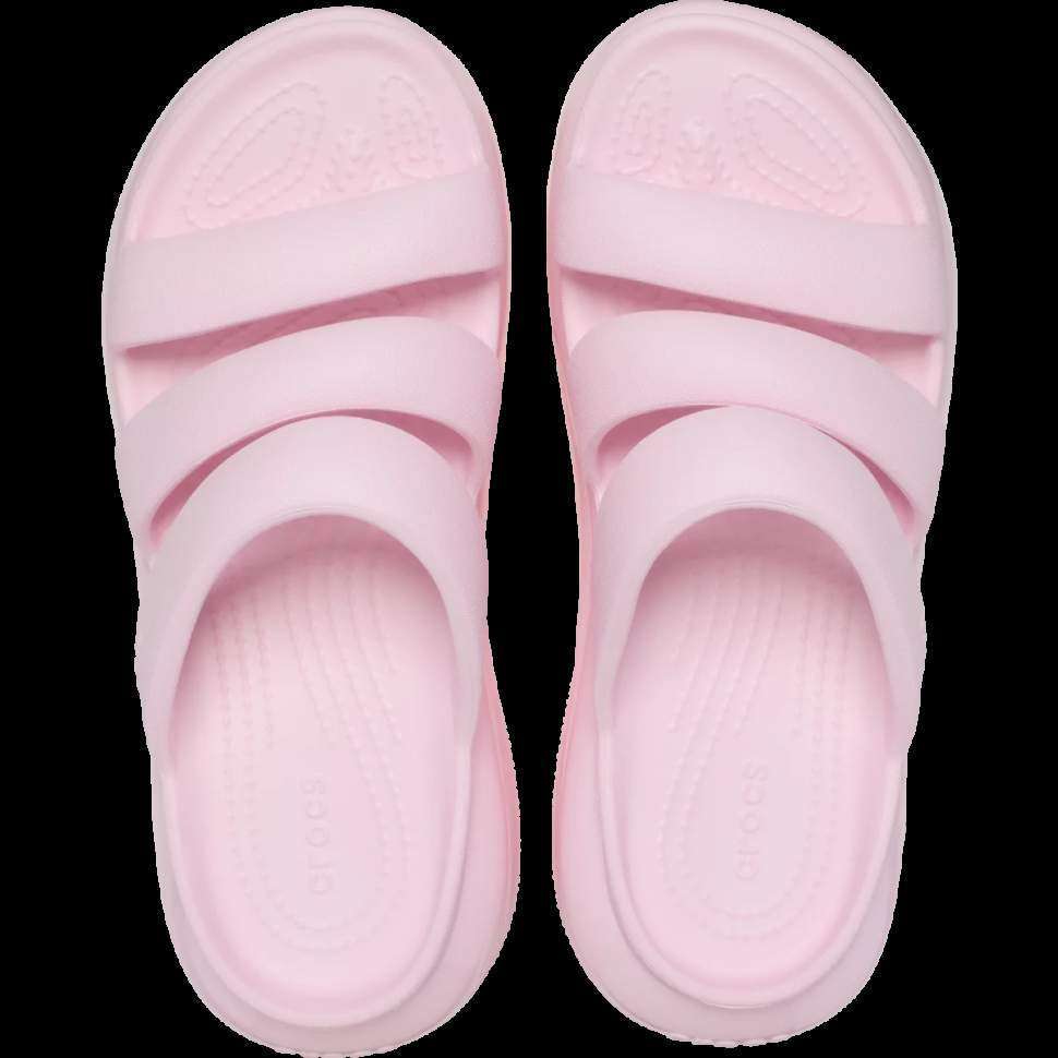 Жіночі шльопанці Crocs Mega Crush Triple Strap Pink Milk — фото 4