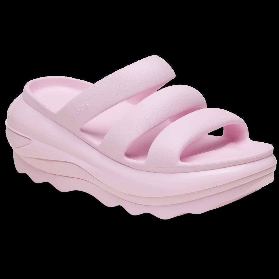 Жіночі шльопанці Crocs Mega Crush Triple Strap Pink Milk — фото 6