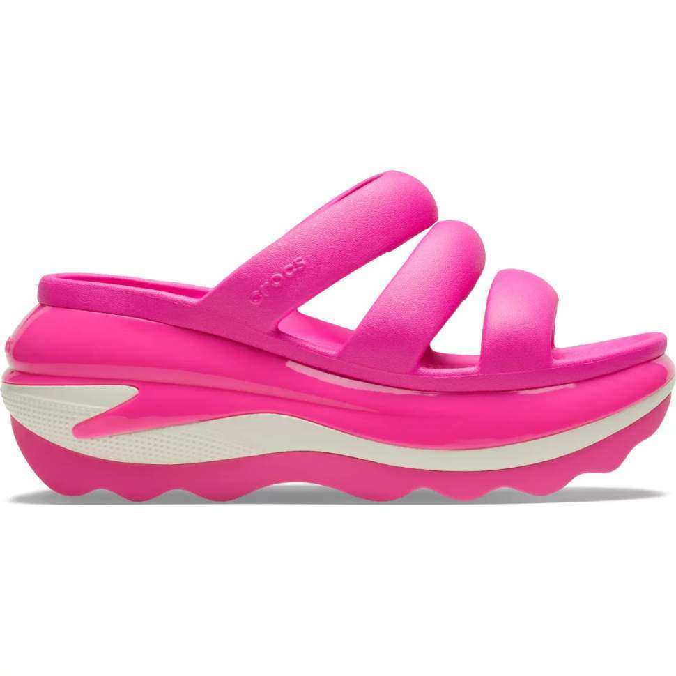 Жіночі шльопанці Crocs Mega Crush Triple Strap Pink — фото 2