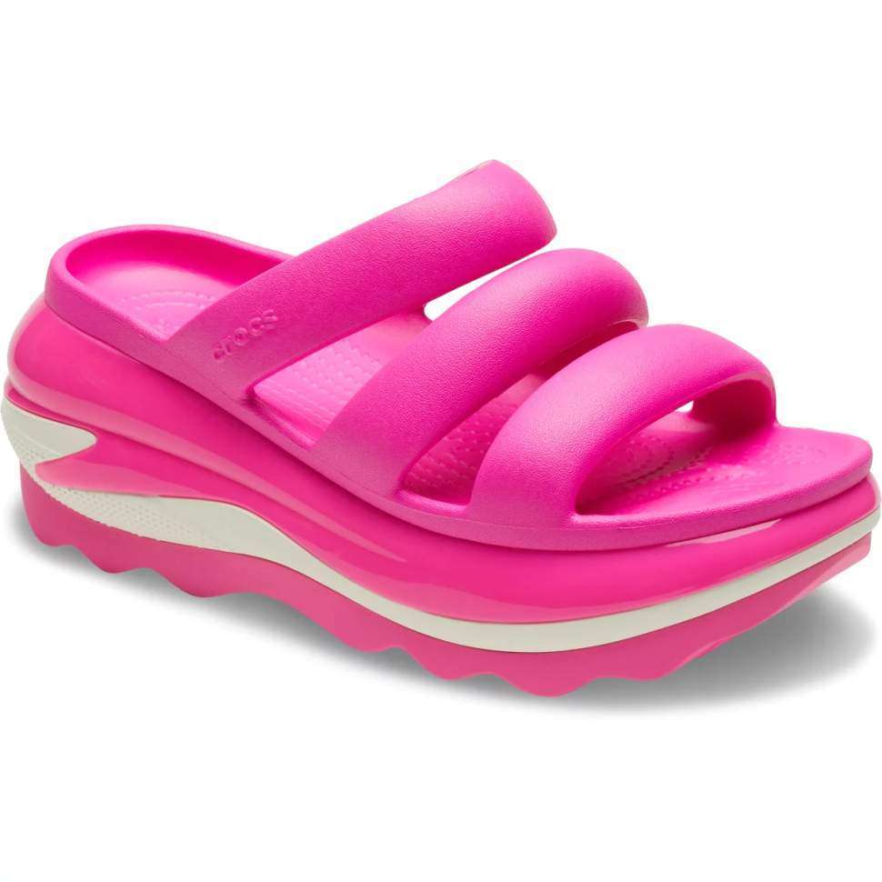 Жіночі шльопанці Crocs Mega Crush Triple Strap Pink — фото 9
