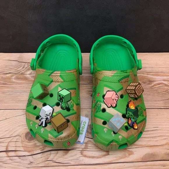 Дитячі Crocs-сабо для хлопчика Crocs Unisex-Child Classic Minecraft Clog — фото 9