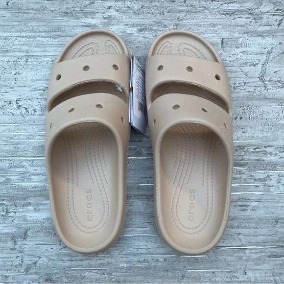 Жіночі шльопанці Crocs Classic Sandal V2 Bone — фото 9