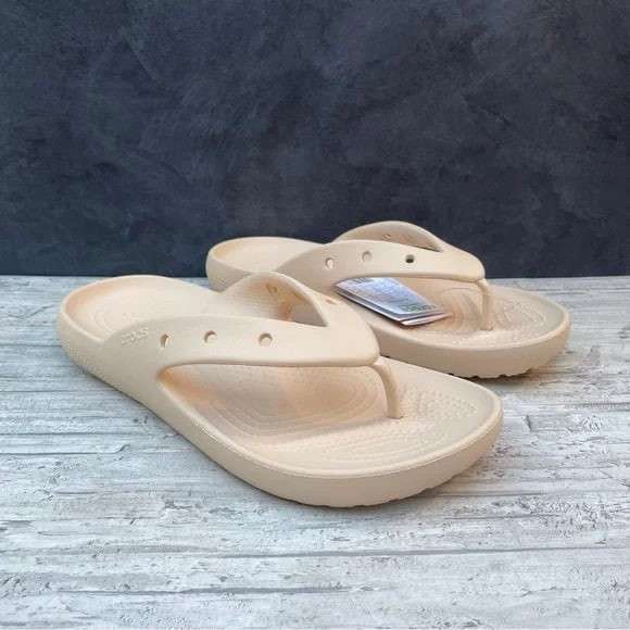 Crocs Классік шльопанці Бежеві Classic Flip v2 Bone — фото 11