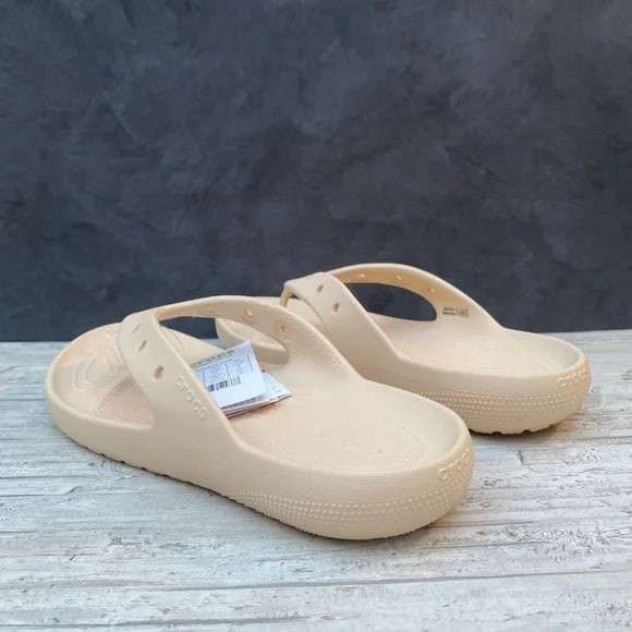 Crocs Классік шльопанці Бежеві Classic Flip v2 Bone — фото 14