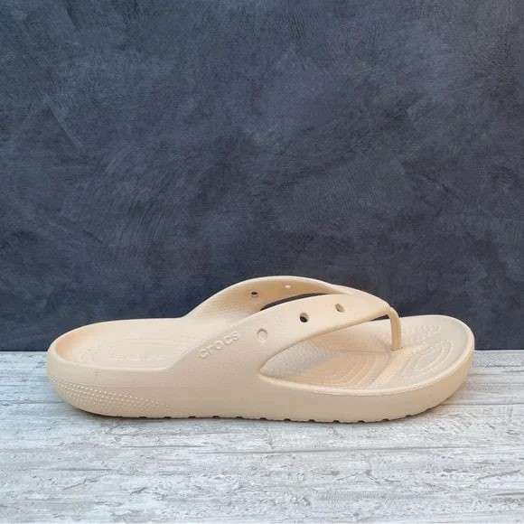 Crocs Классік шльопанці Бежеві Classic Flip v2 Bone — фото 8