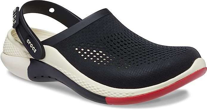Crocs Лайтрайд 360 Клог Чорні з Білим Literide Ombre Marbled Clog — фото 2
