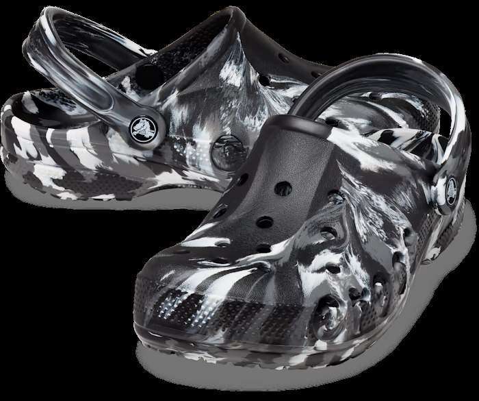 Чоловічі Crocs Baya Marbled Clog Black/White — фото 1