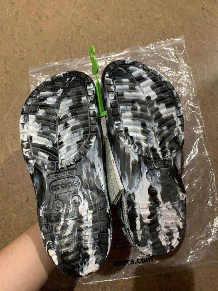Чоловічі Crocs Baya Marbled Clog Black/White — фото 13