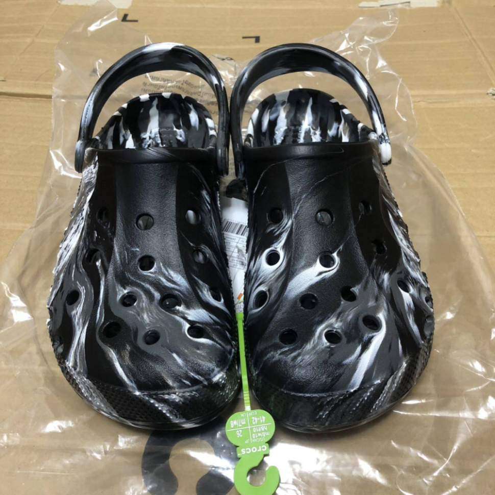 Чоловічі Crocs Baya Marbled Clog Black/White — фото 6