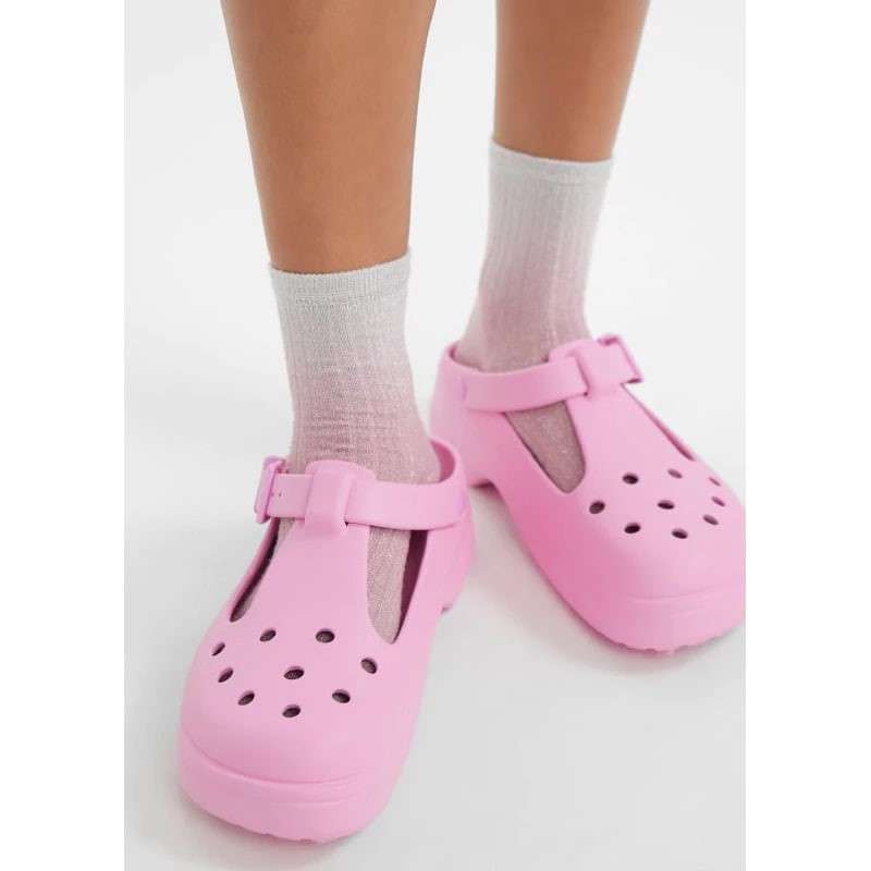 Жіночі Сандалі Crocs Рожеві Classic Mary Jane Pink Tweed — фото 2