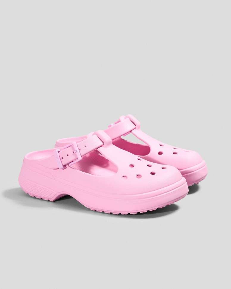 Жіночі Сандалі Crocs Рожеві Classic Mary Jane Pink Tweed — фото 9