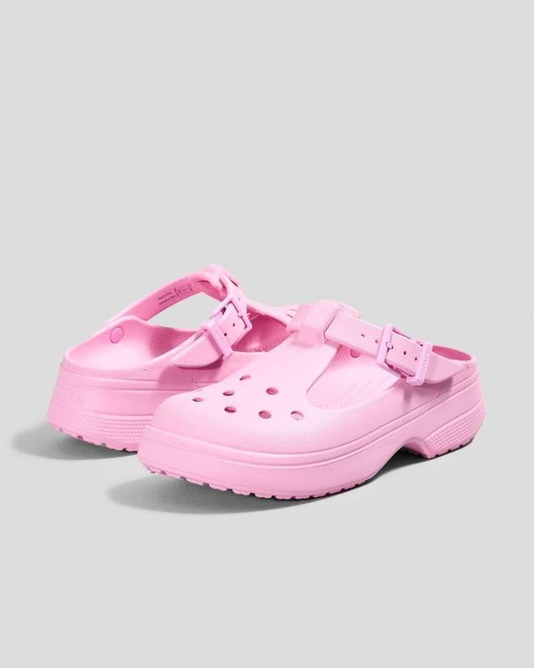 Жіночі Сандалі Crocs Рожеві Classic Mary Jane Pink Tweed — фото 10