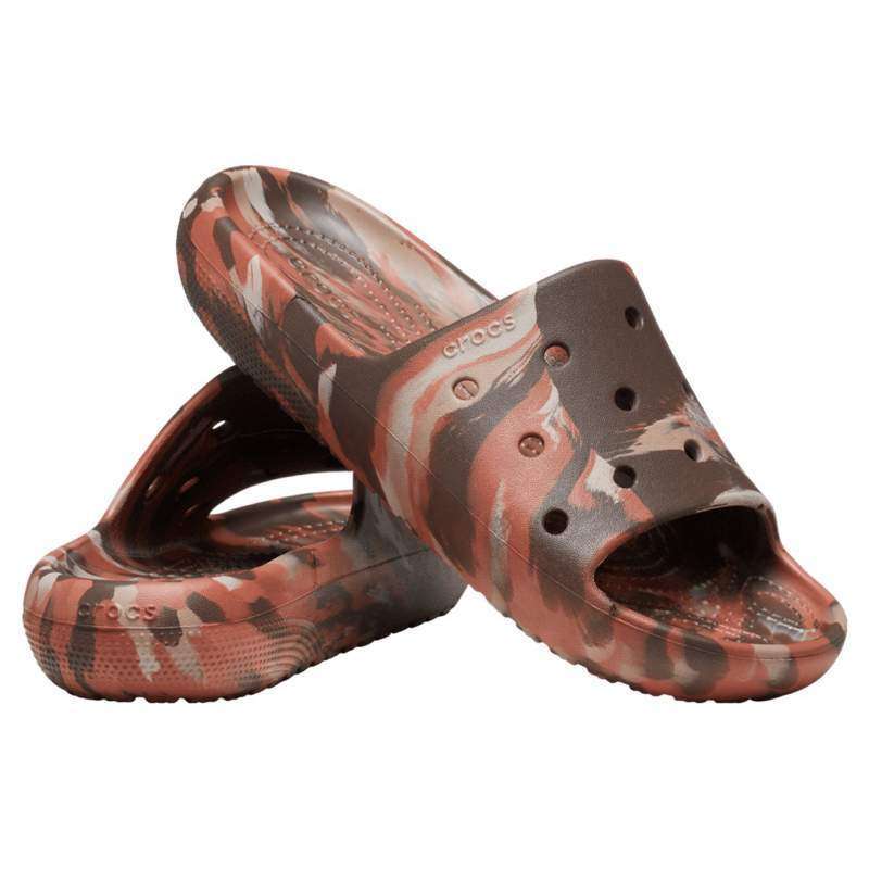 Чоловічі шльопанці Клісік Кофейні Crocs Classic Marbled Slide 2 Coffee/Multi