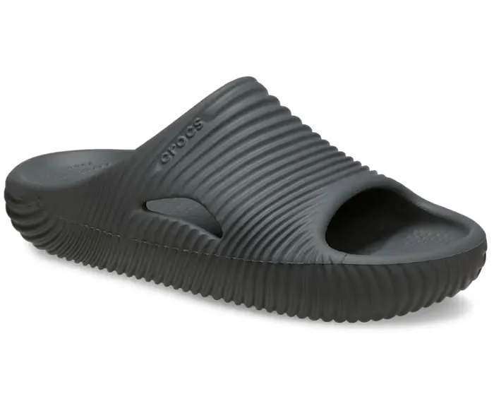 Чоловічі шльопанці Меллоу Чорні Crocs Mellow Tide Recovery Slide Slate Grey — фото 5