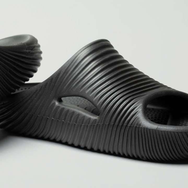 Чоловічі шльопанці Меллоу Чорні Crocs Mellow Tide Recovery Slide Slate Grey — фото 8