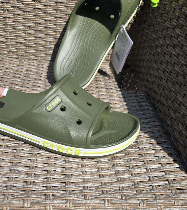 Crocs Баябенд Зелені Слайд Шльопанці Bayaband Slide Army Green — фото 7