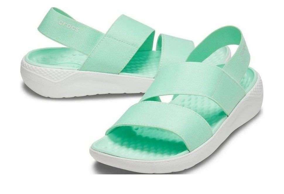 Жіночі сандалі Crocs LiteRide Stretch Sandal Neo Mint/Almost White — фото 14