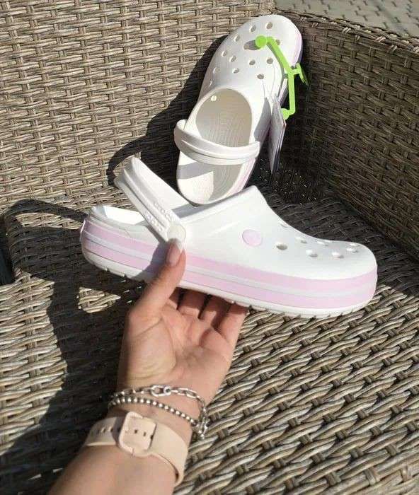 Жіночі Crocs Крокбенд Crocband Clog Milk Pink — фото 9