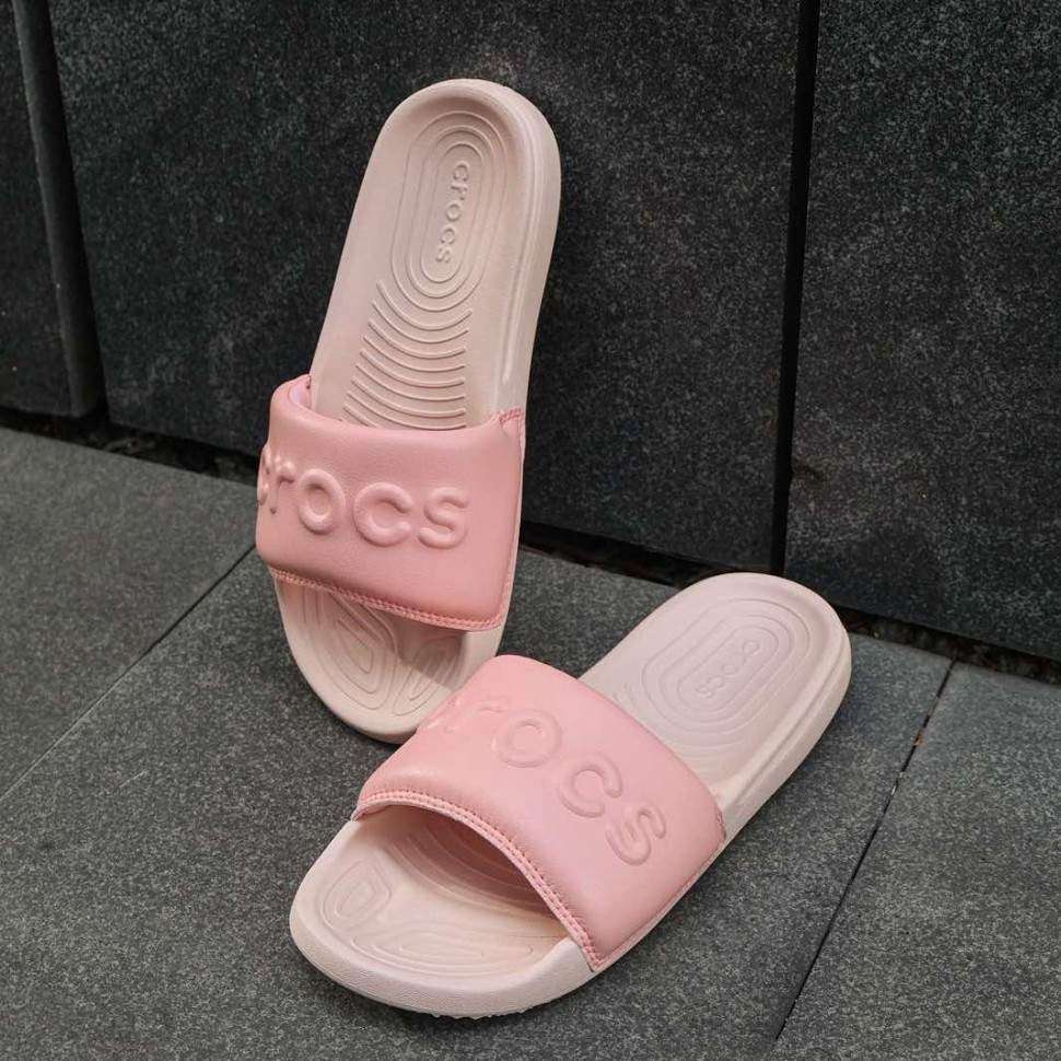 Жіночі шльопанці Рожеві Crocs Women's All Day Slide Powder Pink — фото 7