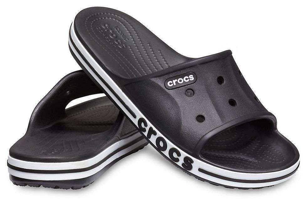 Шльопанці Баябенд Чорні Crocs Bayaband Slide Black\White