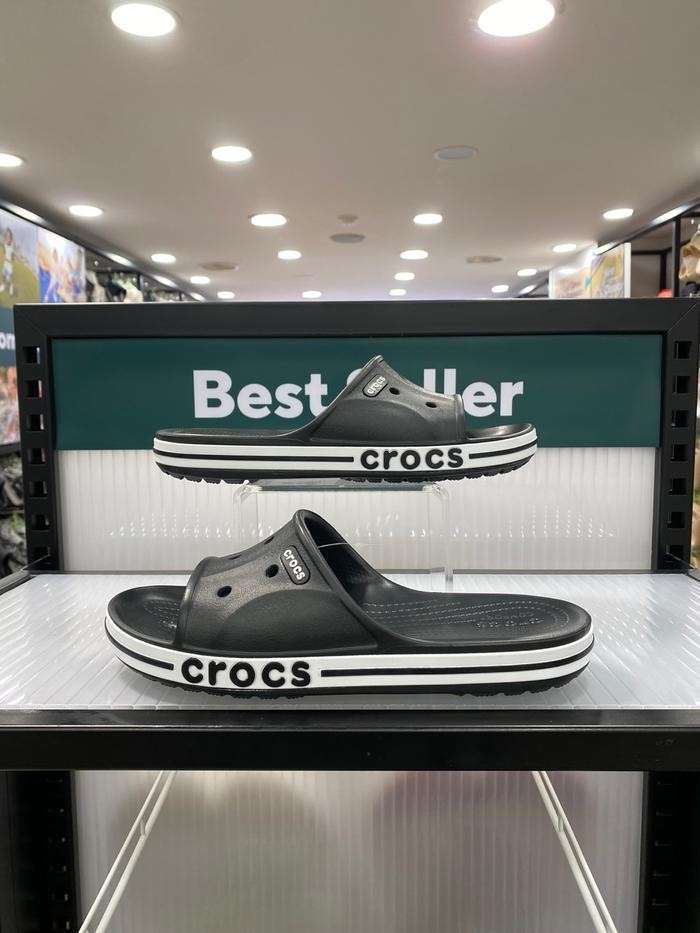 Шльопанці Баябенд Чорні Crocs Bayaband Slide Black\White — фото 10