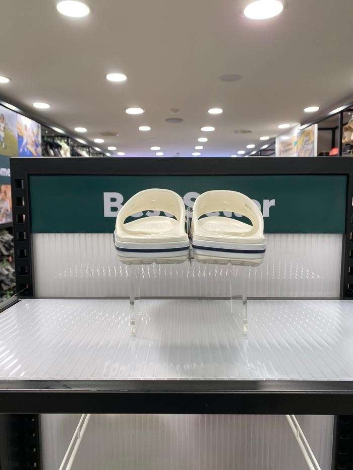 Crocs Слайд Баябенд Білі Bayaband Slide White/Navy — фото 7