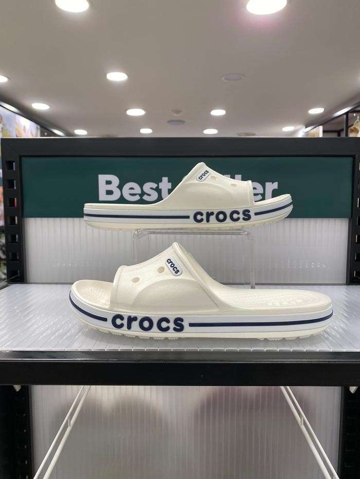 Crocs Слайд Баябенд Білі Bayaband Slide White/Navy — фото 10