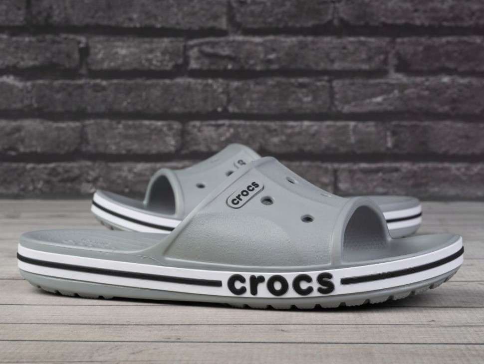 Crocs Шльопанці Слайд Баябенд Світло Сірі Сrocs Bayaband Slide Light Grey — фото 9