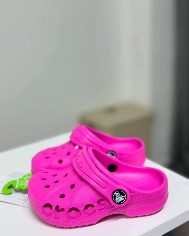 Дитячі Бая Crocs для дівчинки Рожеві Baya Clog Kids Electric Pink — фото 4