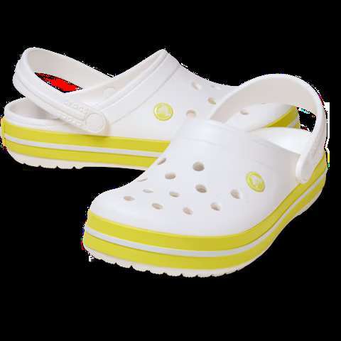 Жіночі Crocs Крокбенд Crocband Clog White / Cyber Yellow — фото