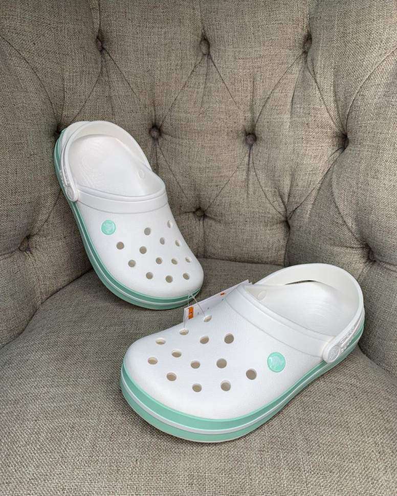 Жіночі Crocs Крокбенд Crocband Clog White / Spearmint — фото 9