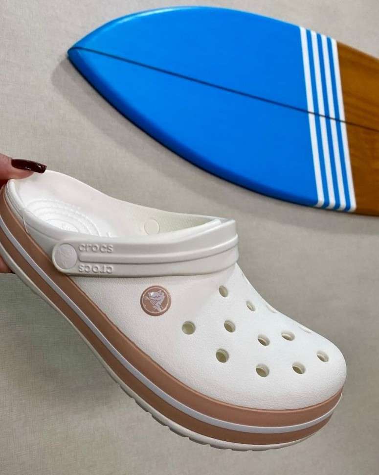 Crocs Крокбенд Клог Білі Crocband Clog White / Taupe — фото 11