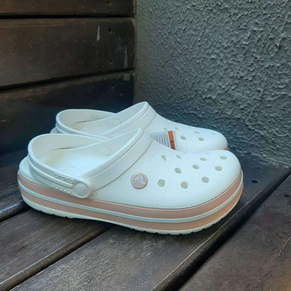 Crocs Крокбенд Клог Білі Crocband Clog White / Taupe — фото 8