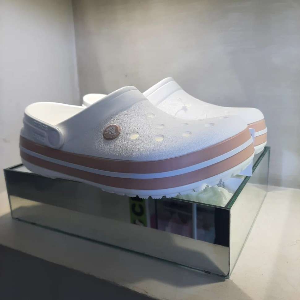 Crocs Крокбенд Клог Білі Crocband Clog White / Taupe — фото 10
