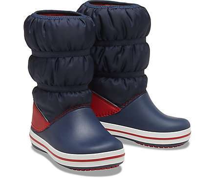 Сапоги Crocs Нави Синие Crocband Winter Boot Navy/Red — фото 1