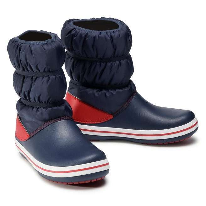 Сапоги Crocs Нави Синие Crocband Winter Boot Navy/Red — фото 7