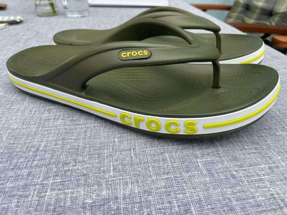 Crocs в'єтнамки Баябенд Зелені Bayaband Flip Army Green — фото 7