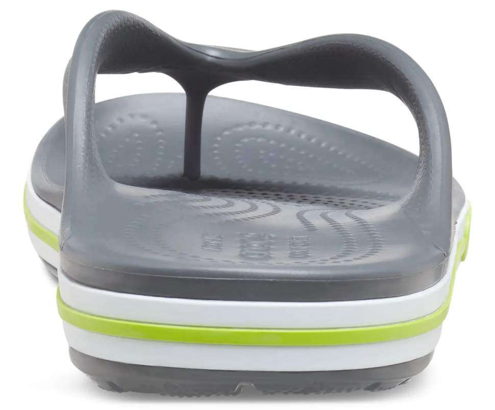 Crocs в'єтнамки Баябенд Сірі Bayaband Flip Slate Grey/Lime Punch — фото 5