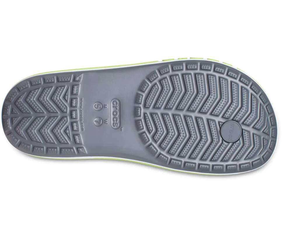 Crocs в'єтнамки Баябенд Сірі Bayaband Flip Slate Grey/Lime Punch — фото 6