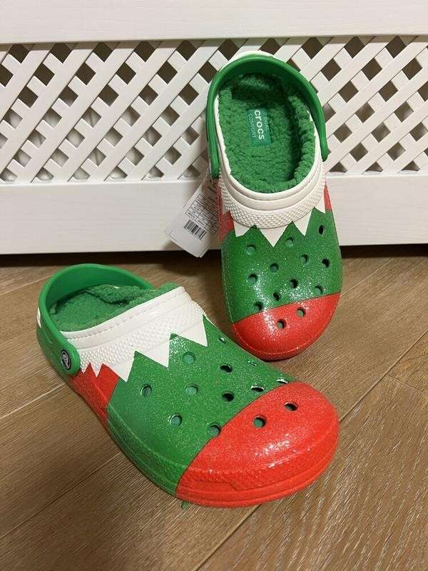 Чоловічі Crocs Класік Зелені Новорічні Теплі Classic Holiday Lined Clog Multi — фото 4