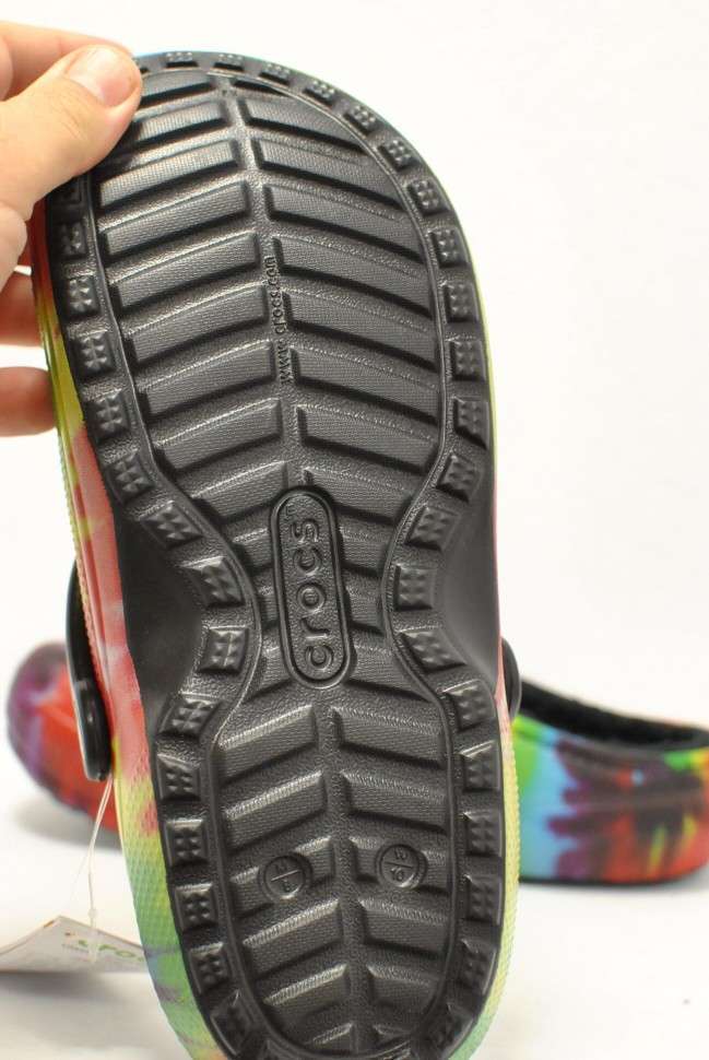 Жіночі Crocs утеплені Classic Lined Tie Dye Graphic Clog - Multi Color — фото 4